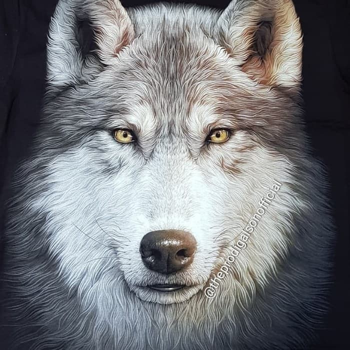 Kaos Rock Chang Import Size L Serigala HD Glow in The Dark