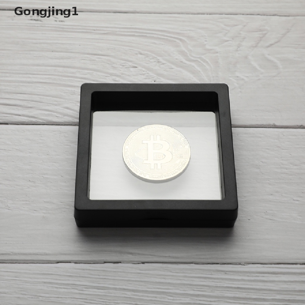 Gongjing1 Koin Bitcoin Litecoin Ripple Bahan Metal Dengan Stand Display
