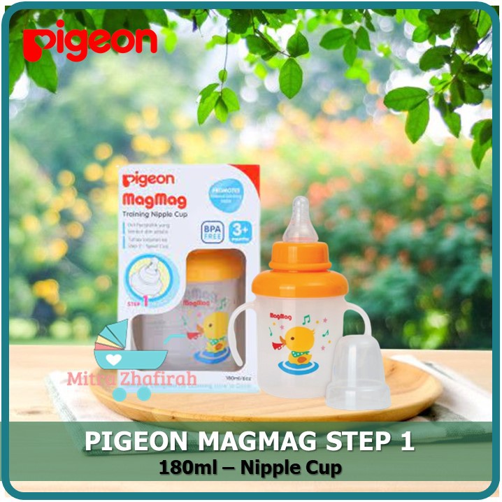 ✅MZ✅ Pigeon MagMag Step 1 Nipple Cup 180ml