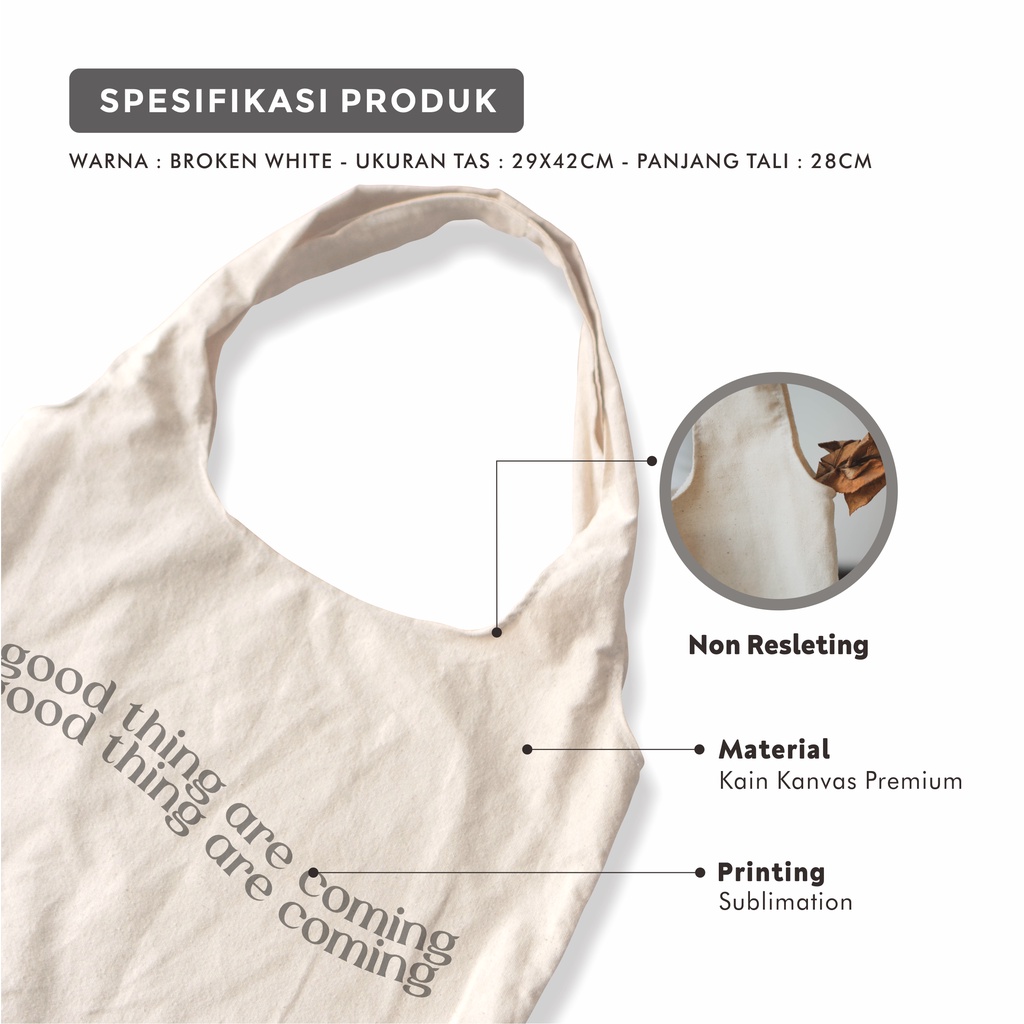 Sevine Tote Bag Kanvas Bonnie Tas Wanita Kuliah Fashion Laptop Totebag Quotes Motivation Aesthetic Vintage Series - CTW