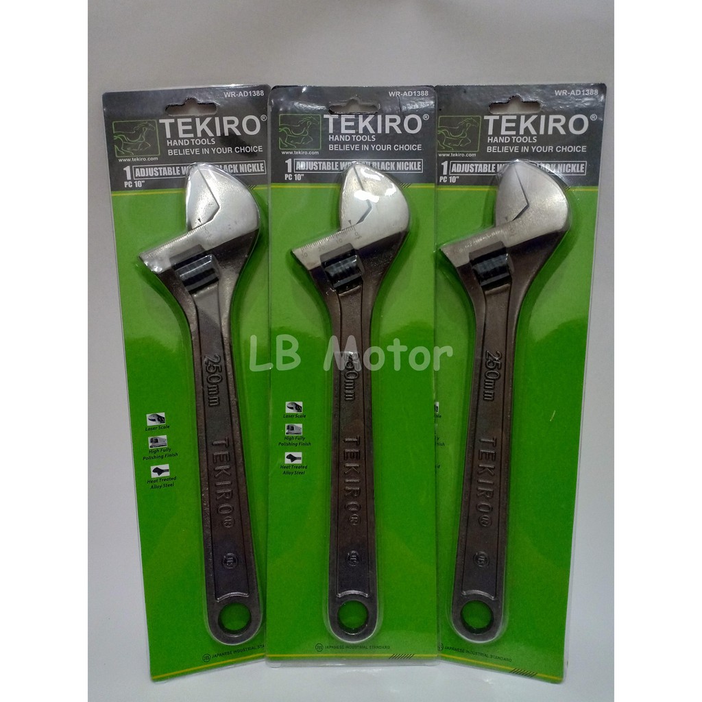 Kunci Inggris HITAM Tekiro BLACK NICKLE 10" in inch 250mm