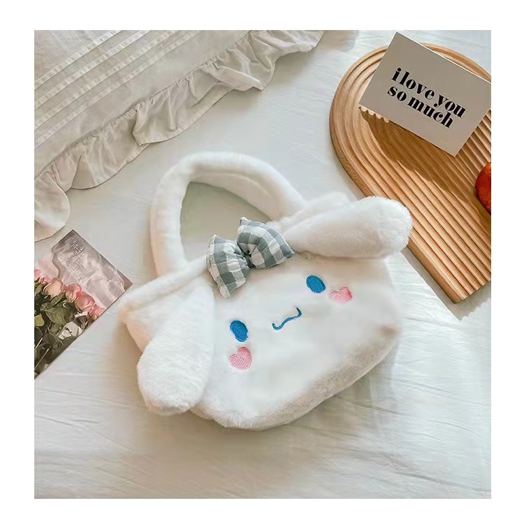 cod★ready★ Shoulder Tote Bag Motif Boneka Kelinci Piyopiyo Tas Selempang Bahu Bahan Bulu Bludru Plush Fluffy Fur Sling Bag Rabbit Wanita globallagilaku