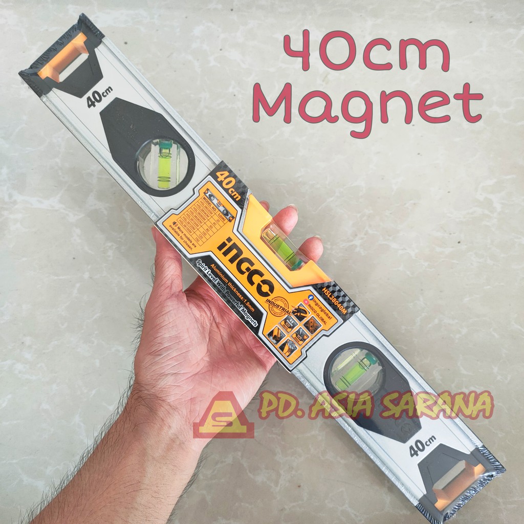 

Waterpass 40cm Magnet INGCO HSL38040M Torpedo Spirit Level Powerful