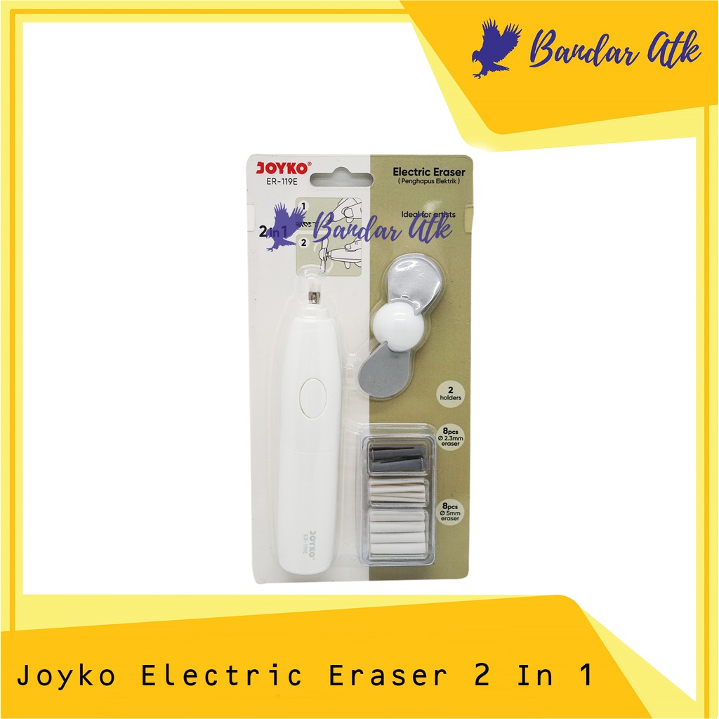 

JOYKO Electric Eraser ER-119E 2in1 Penghapus & Kipas Elektrik [1 PCS]