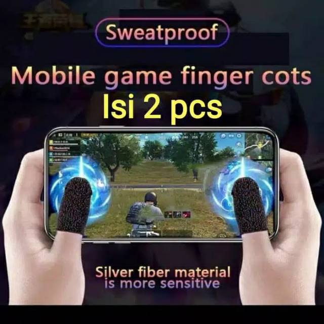 Finger Coats / Sarung Tangan Jempol 1 Pasang Joystick Jari Anti Keringat untuk Game PUBG,ML, dll