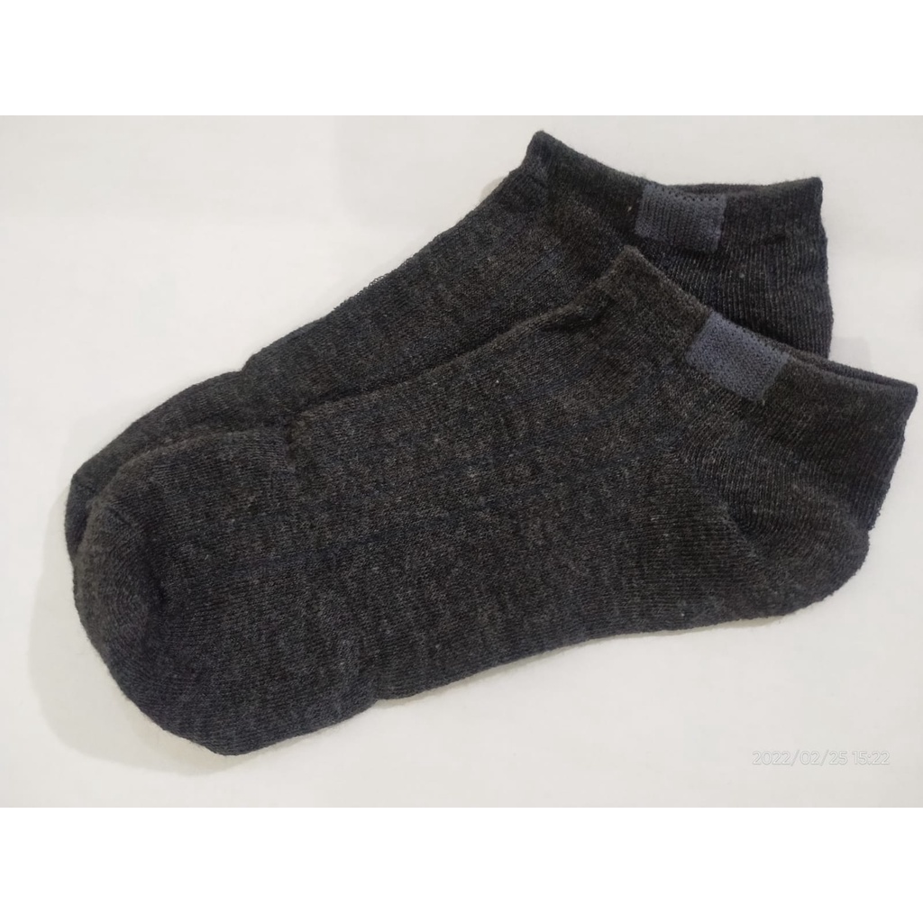 FYGALERYJAKARTA D020 Kaos Kaki Polos Wanita KaosKaki Ankle Pendek Korea Murah Short Socks-Dark Gray