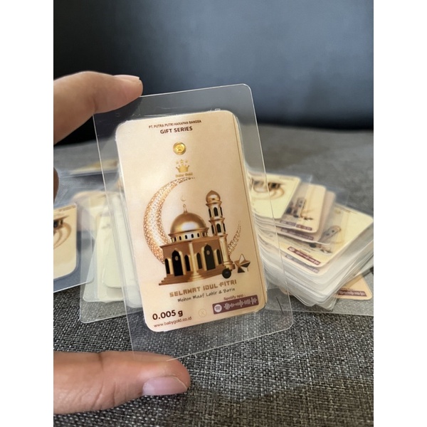 emas baby gold bisa nyanyi 0,005 gr kecil mini idul fitri ied lebaran