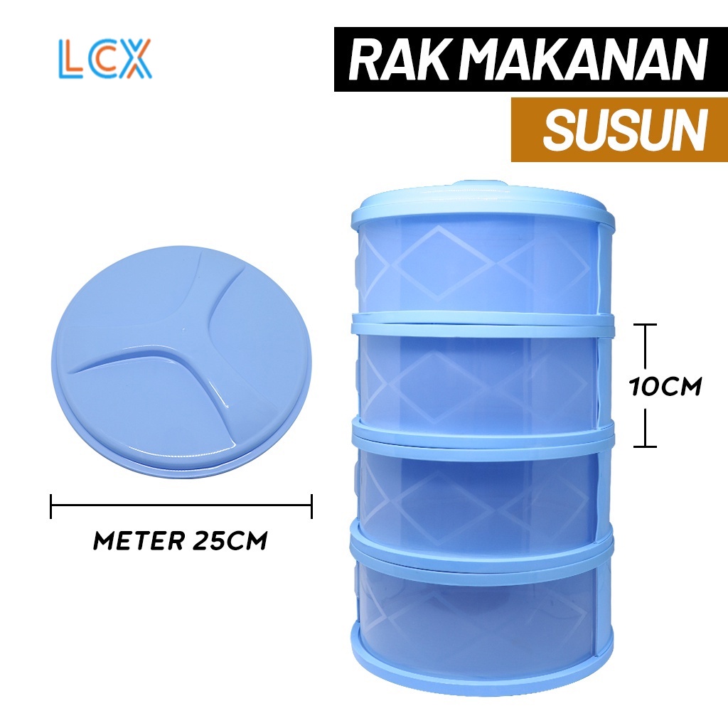 LCX Penutup Makanan Hangat Anti Debu Tudung Saji Susun Bertingkat Food Cover Tutup Sayur