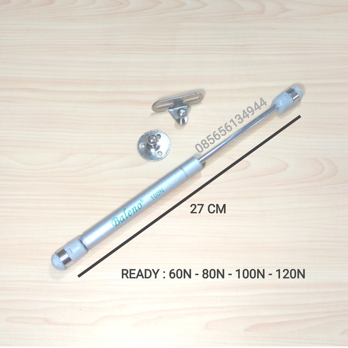 Hidrolik BALENO / Gaspring Pintu Buka Atas 27 cm 60N 80N 100N 120N