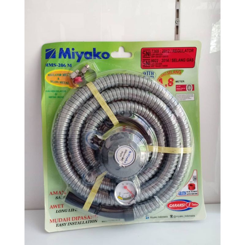 Selang gas dan Regulator Miyako RMS-206 / Regulator Miyako RMS206