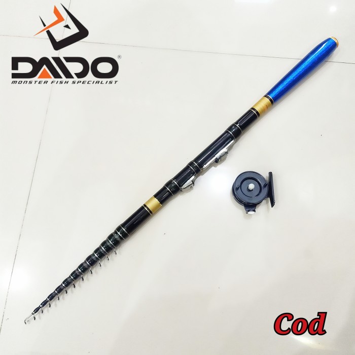 Pancing - Joran Pancing Tegek 4,5 Meter Full Carbon Custom Kolongan Bonus Reel