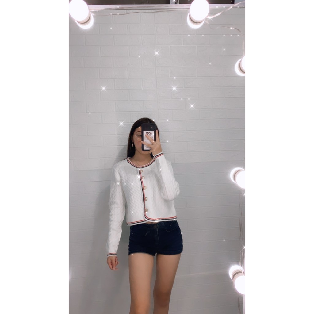 Oline Knit Crop Cardigan Import TM 18150-3