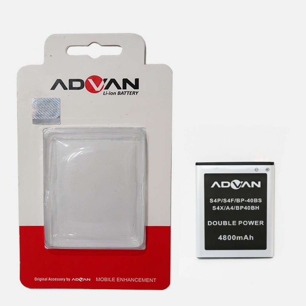 Baterai Advan S4P/S4F/BP-40BS/S4X/A4/BP-40BH / Double power / Ori / battery / batrai / batre hp