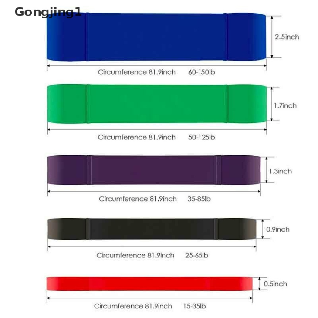 Gongjing1 Tali Resisten Bahan Lateks Alami Untuk Latihan Pull Up