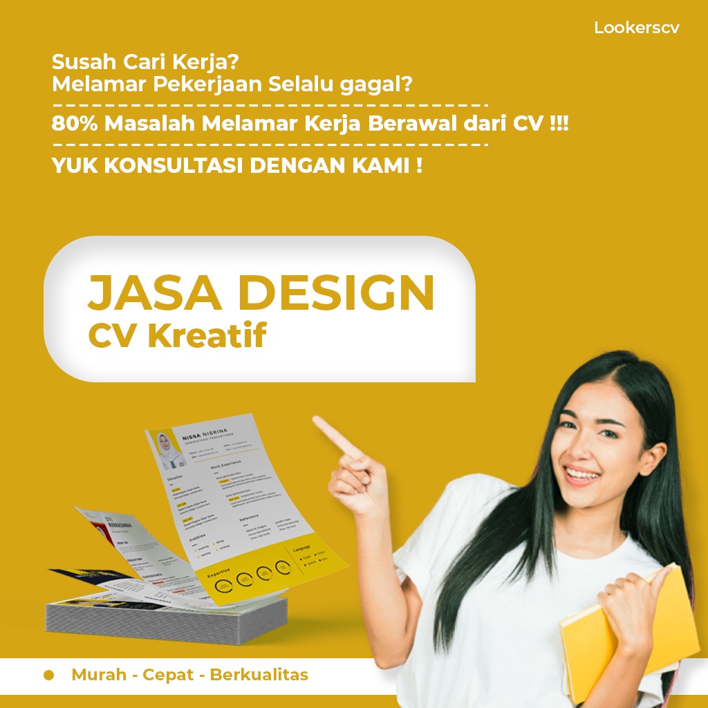 Jual Jasa Desain Pembuatan Bikin CV CV Kreatif Curriculum Vitae