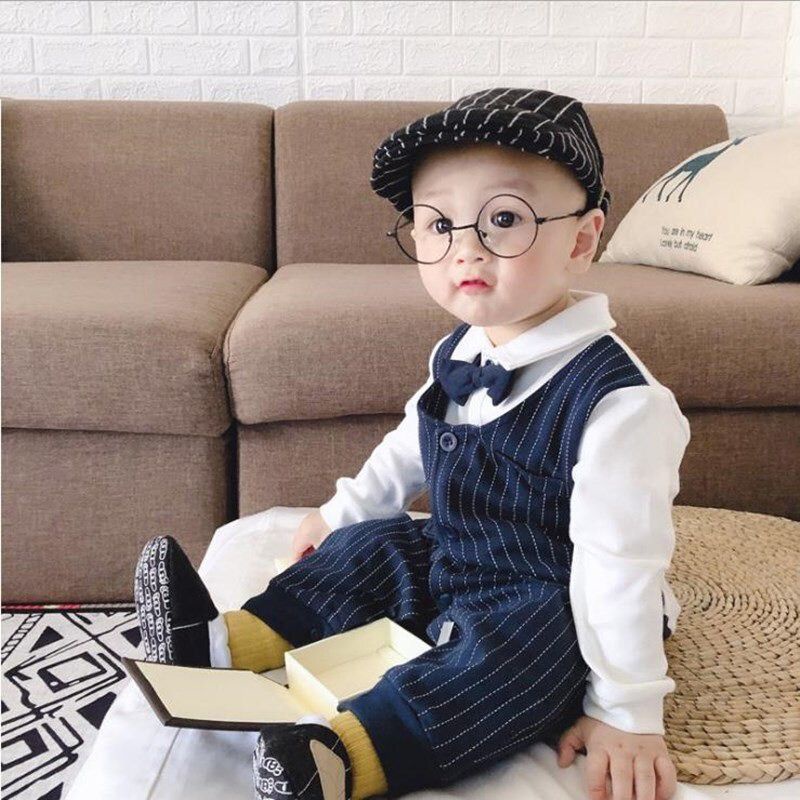 Baju bayi Import KOREA jumper lengan panjang Tuxedo| baju bayi laki laki