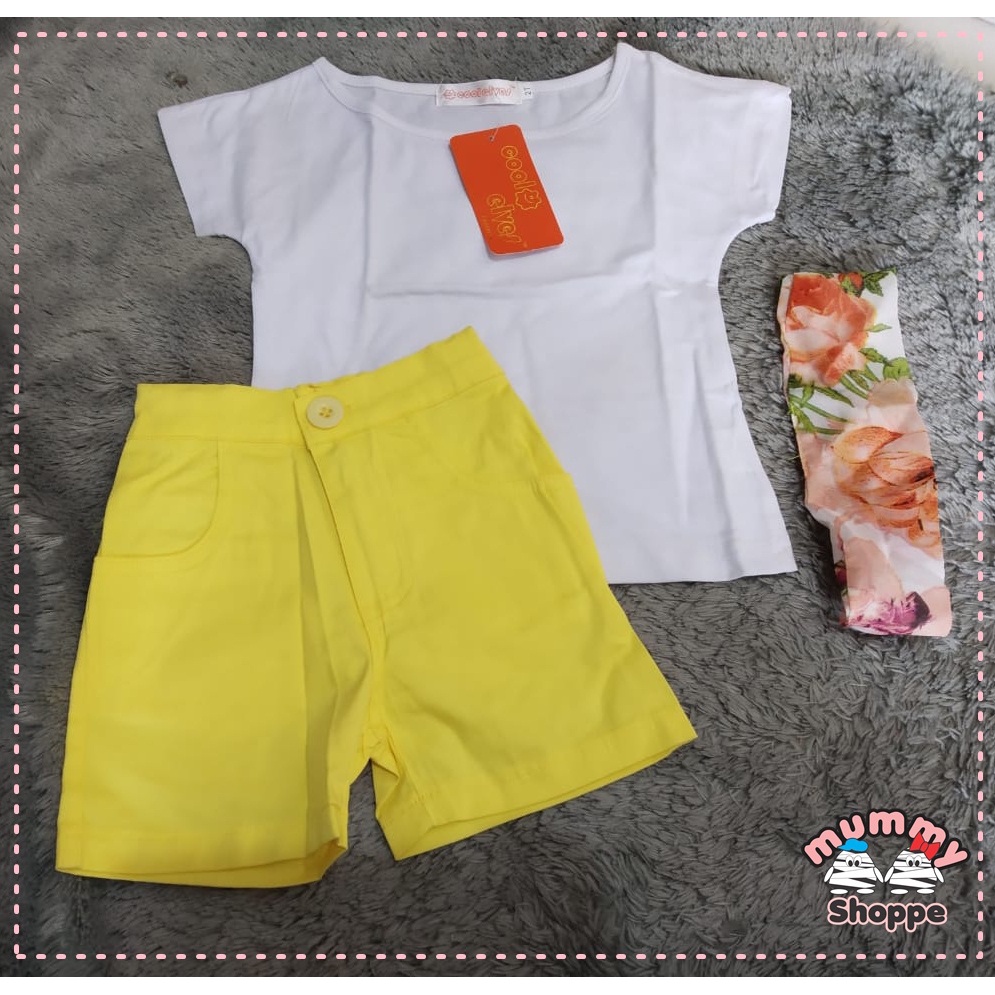 Baju Anak Perempuan Setelan Cool Elves CE 01 3in1 (TOP + PANTS + BANDANA)