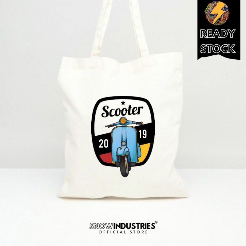 Tote Bag Wanita Pria Kanvas Baby Premium Vespa