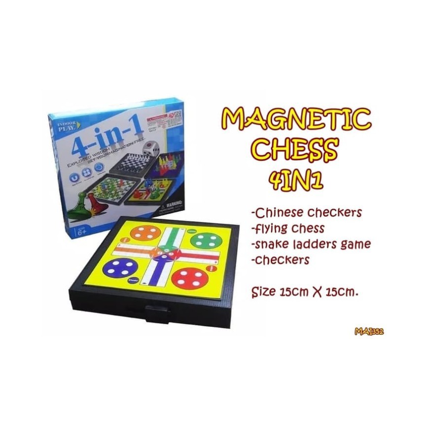 mwn.toys 4 in 1 Magnetic Board Games No.S3303