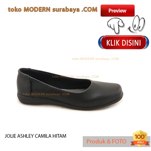 JOLIE ASHLEY CAMILA HITAM sepatu wanita casual pantofel slip on