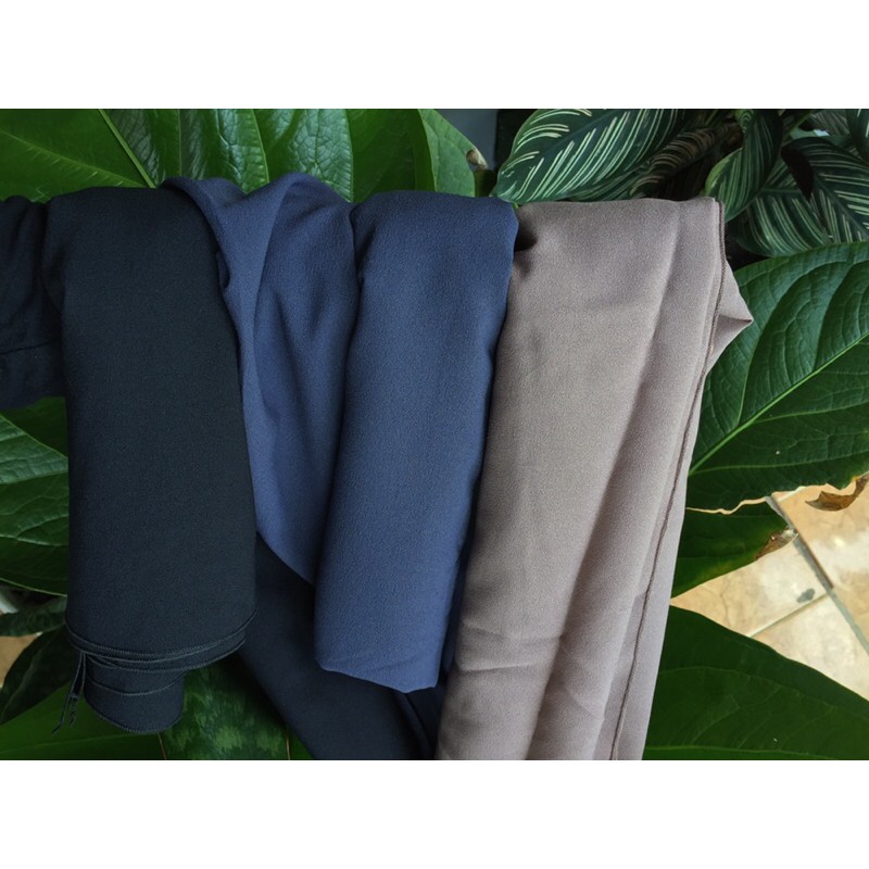 preloved jilbab segiempat warna milo bahan diamond