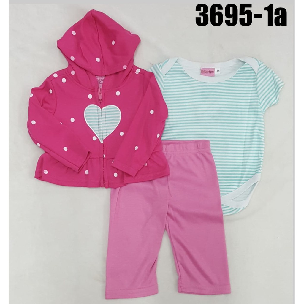 Infan-tec Jaket Set Jumper Baby Girl 0-3 Bulan - 6-9 Bulan