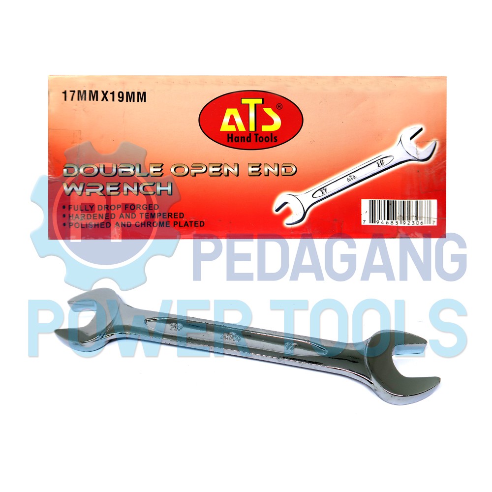 ATS KUNCI PAS 17 X 19 MM 17X19 DOUBLE OPEN END SPANNER WRENCH INGGRIS