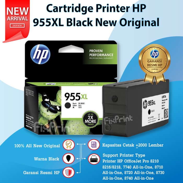 Cartridge Tinta HP 955XL 955 XL Printer 8710 8720 8730 8740 8745 8732M