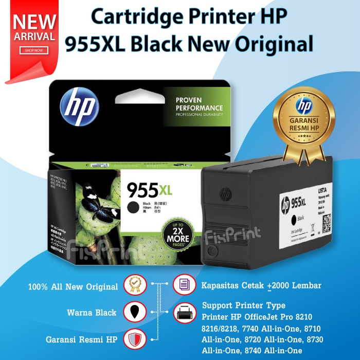 Cartridge Tinta HP 955XL 955 XL Original 7720 7730 7740 8210 8216 8710