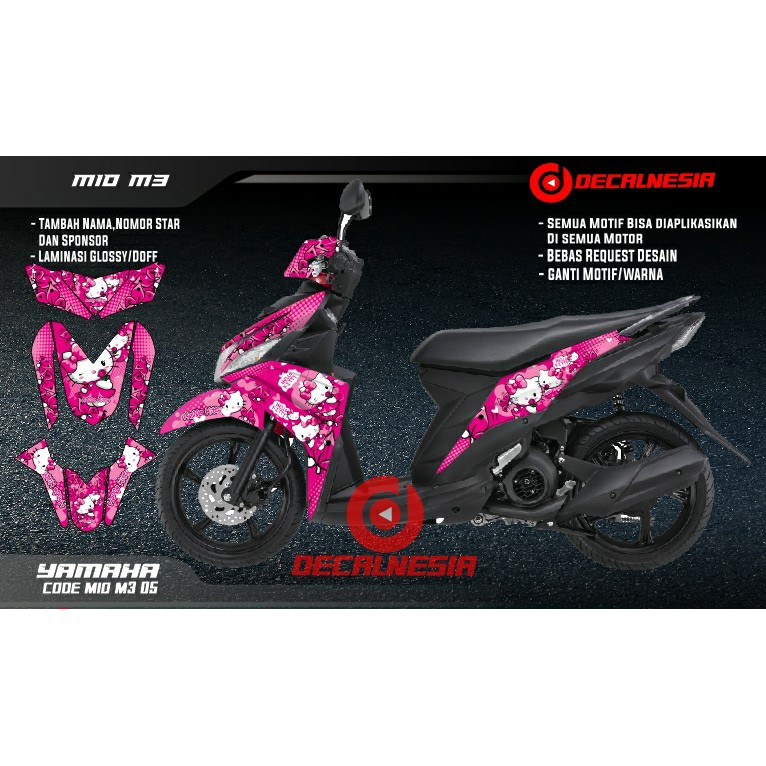 25+ Inspirasi Keren Stiker Motor Mio M3 Hello Kitty ...