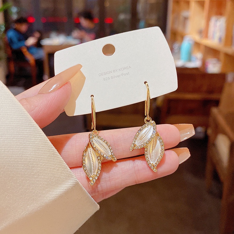 Anting Tusuk Sterling silver 925 Desain Pita Hias Mutiara Mewah Untuk Wanita