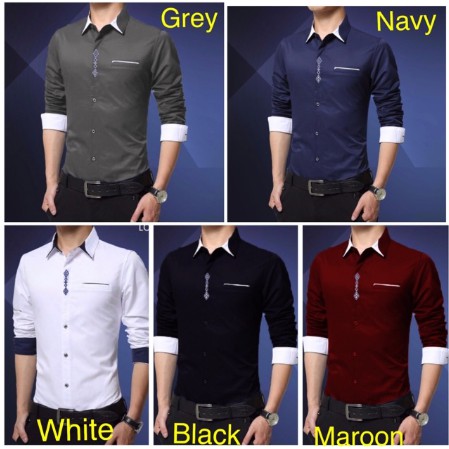 KEMEJAPRIA HEM ALISAN KEMEJACOWOK PRIA KASUAL POLOS H27M6 BAJU KEMEJA POLOS NAVY BIRU DONGKER PRI