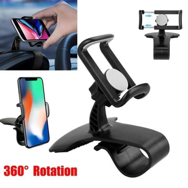 hokkiterus21 HOLDER HP MOBIL 360° stand hp gps phone holder car jepit dashboard spion sun visor mobi