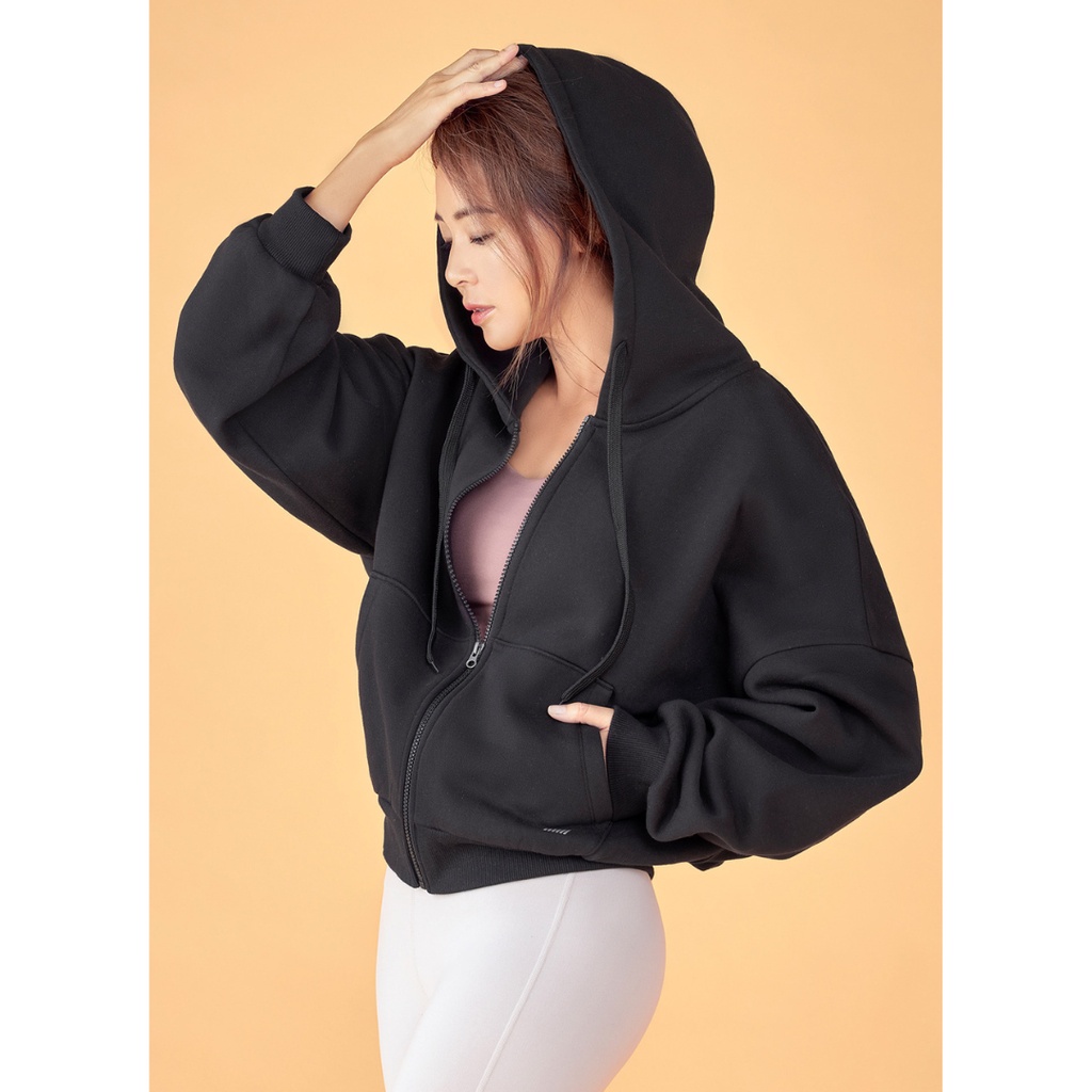 STL Ny Overfit Crop Hoodie Jacket{Tanpa Tali}