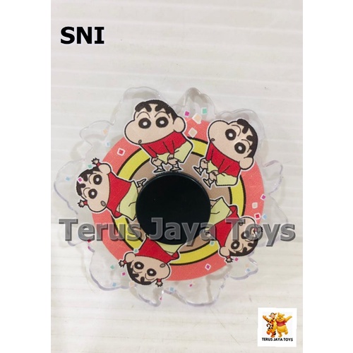 Promo Mainan Fidget Spinner Tiktok Murah 15 Karakter 3D Naruto Among Us-Spinner shinchan