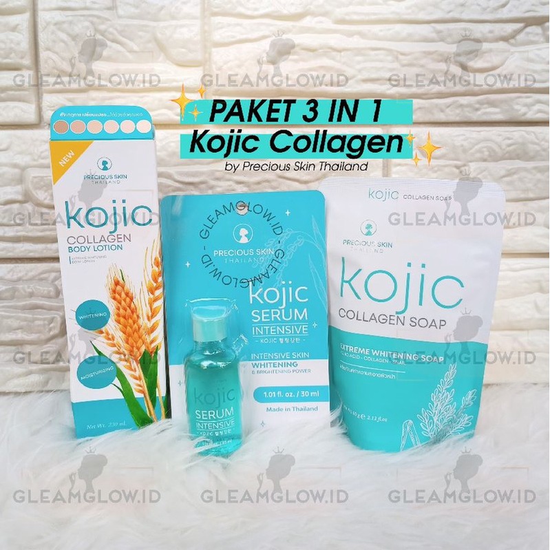 Paket KOJIC 3 in 1 [Lotion + Sabun + Serum]Precious skin Alpha Arbutin