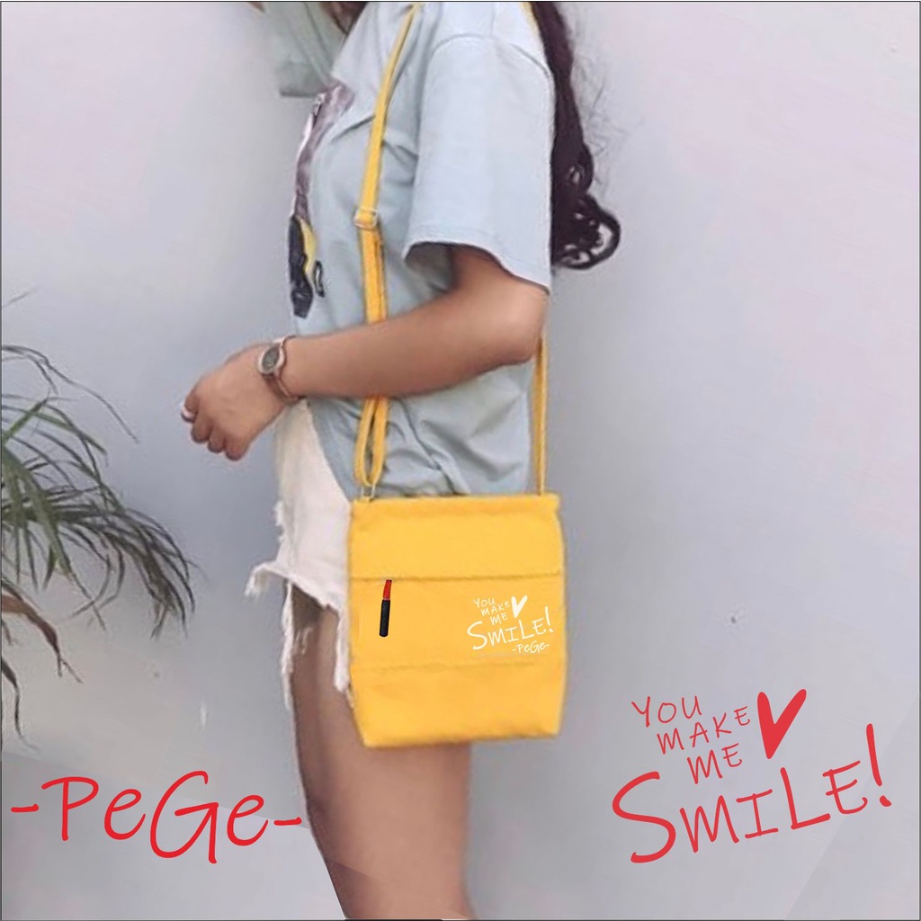 Tas Selempang Bahu Wanita Model Simpel Kasual Slempang Untuk Tempat HP DOmpet Cocok Untuk Dipakai Sehari Hari - PG 8892