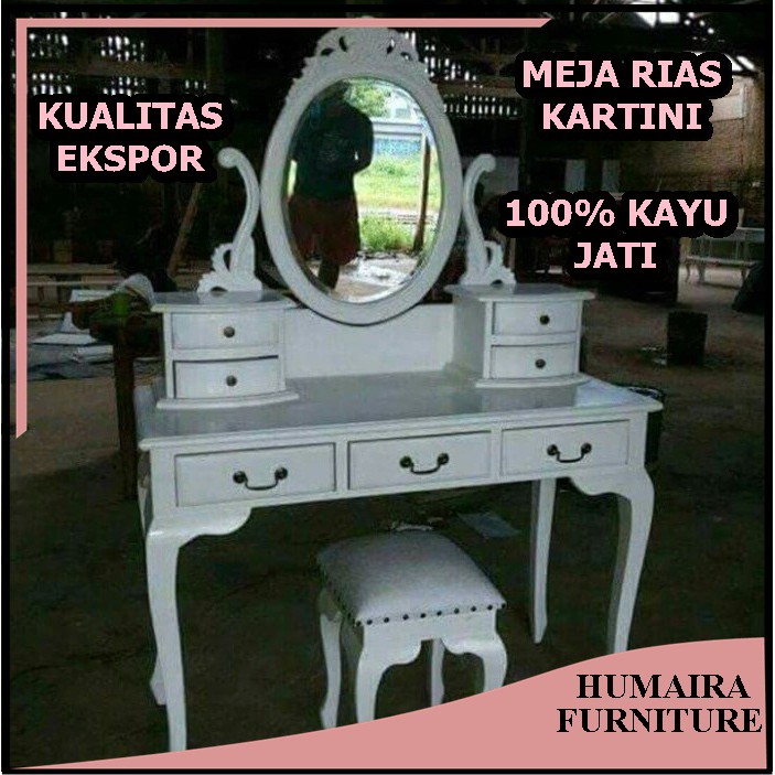 Meja Rias Kayu Meja Rias Kayu Jati Meja Rias Kartini Produksi Terbaru Asli Jepara Kualitas Ekspor