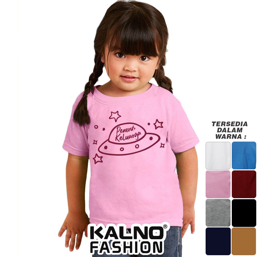 Baju Anak Print Sablon Tulisan Penerus Keluarga 115 - Anak Anak Umur 1 - 7 Tahun Ukuran S M L XL Bah