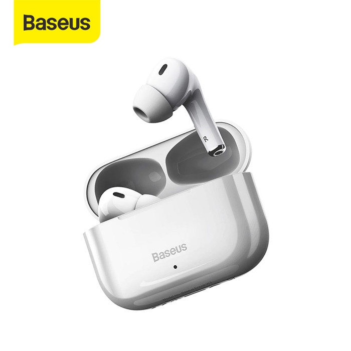 BASEUS TRUE WIRELESS BLUETOOTH EARPHONE EARBUDS TWS W3 - Putih