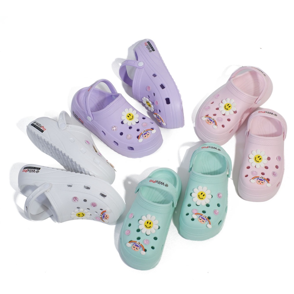 Wespro Maryjane Owl - Sepatu sandal flat baim fuji wanita mary jane | Sendal kodok slip on cewek mules bahan eva pylon 36-40