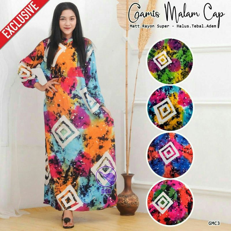 Twill Batik Abstract Malaman Gamis Malam Batik Cap