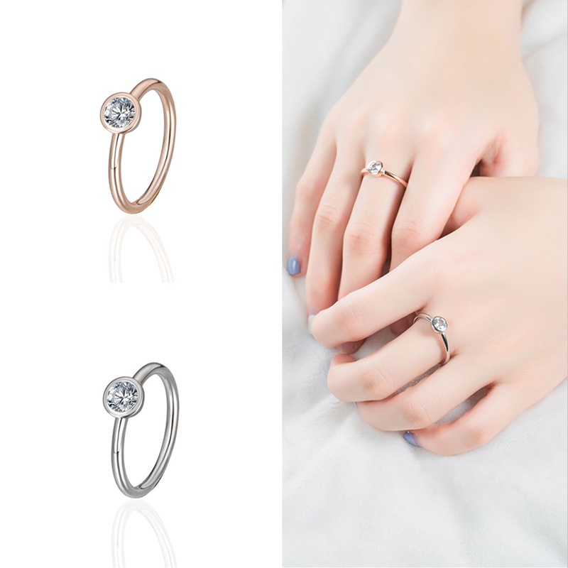 Cincin Sterling Silver 925 Dengan Cubic Zirconia Untuk Wanita