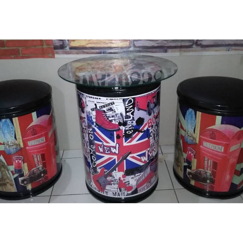 Meja Kursi Cafe Kaca Cantik