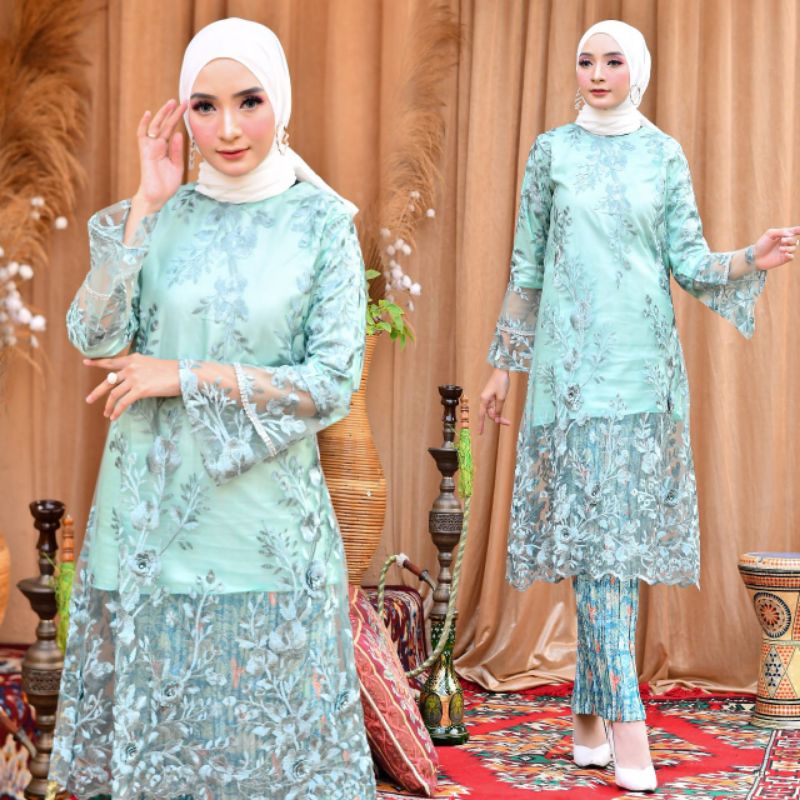 KEBAYA BROKAT//SET TUNIK PARIS//SET KEBAYA KONDANGAN//SET TUNIK TILLEKEBAYA PESTA//KEBAYA MURAH//KEBAYA CUOPLE//SET TUNIK BROKAT//BY PB