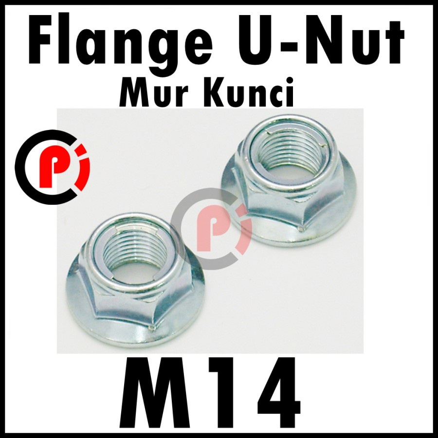 Mur Kunci Flange U-Nut M14 Mur Flanged 14 mm