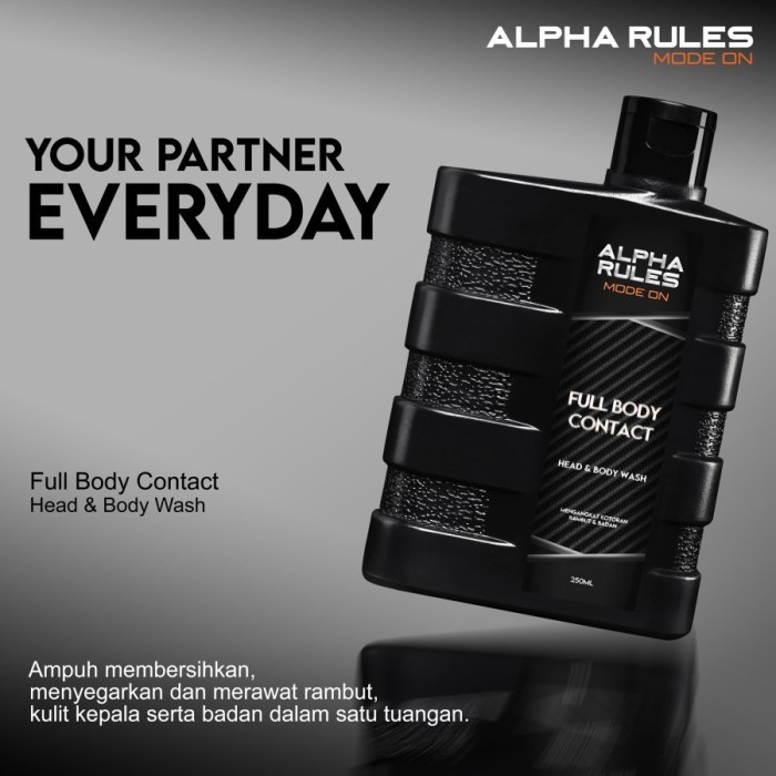 ALPHA RULES Bundling Hemat Full Body Contact + Dirt Off + Heads Up ORIGINAL - 3in1