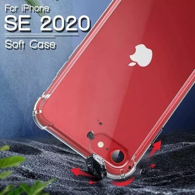 Soft Case Silikon Apple Iphone 7 Plus / 8 Plus dan Iphone 7 / 8 / Iphone SE 2020 / Iphone SE 2022 Bening Transparant Airbag Anti Crack TEbal