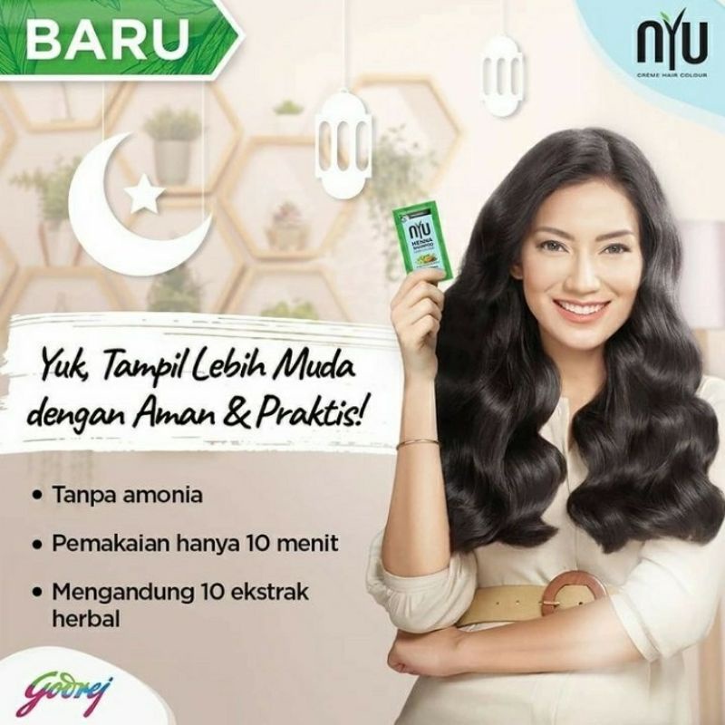 NYU HENA SHAMPOO / PEWARNA RAMBUT ALAMI