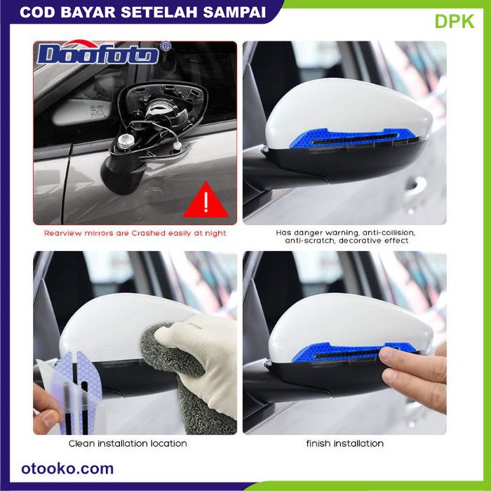 Stiker reflektor anti Baret Pelindung Cover Spion Mobil Sticker 2Pcs